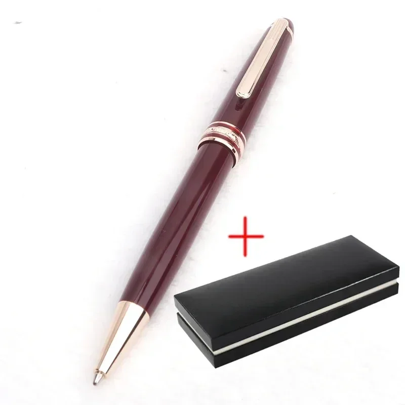 Monte Meisterstuck Coleção Esferográfica de Resina Preta MB Rollerball Canetas Revestidas de Platina Número da Série 163 dar Caneta Blance