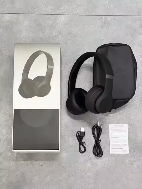 Solo 4 kabellos-Kopfhörer-Headset-Kopfhörer mit Geräuschunterdrückung, Audio--Kopfhörer, Studio-3-Kopfhörer: Schwarz