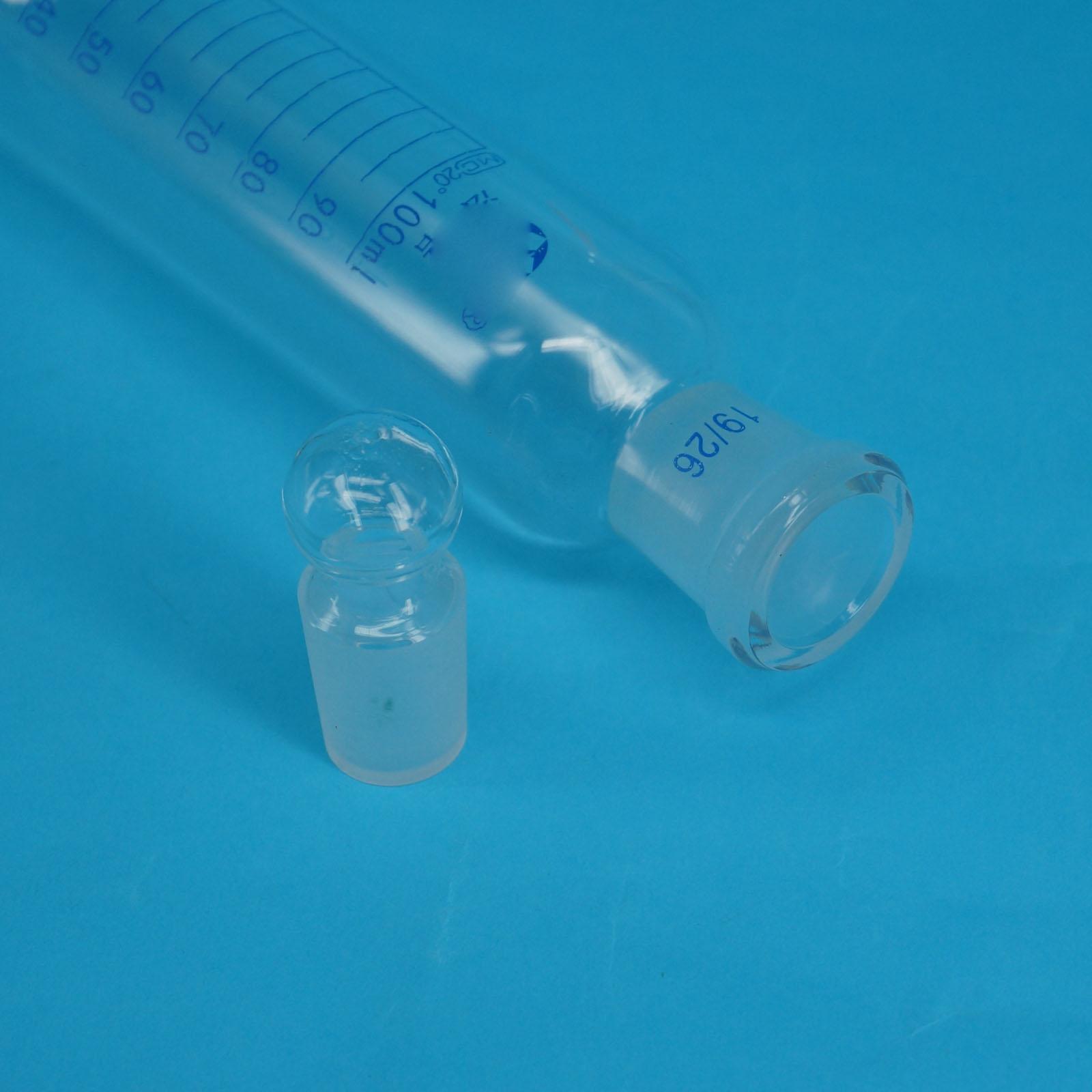 100ml Ground Glass Joint 19/26 Cylindrical Separatory Funnel Lab Glassware