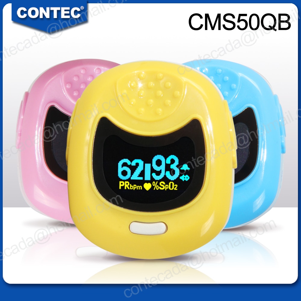 CONTEC Finger Cute Pulse Oximeter Oxygen SPO2 Monitor for Children Kids CMS50QB