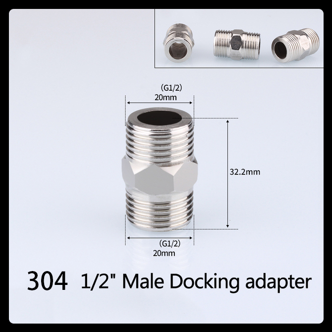 1/2 3/4 BSP 304 Stainless Steel Female Male Thread Tee Type Reducing Elbow Butt Joint Adapter Adapter Coupler Plumbing Fittings