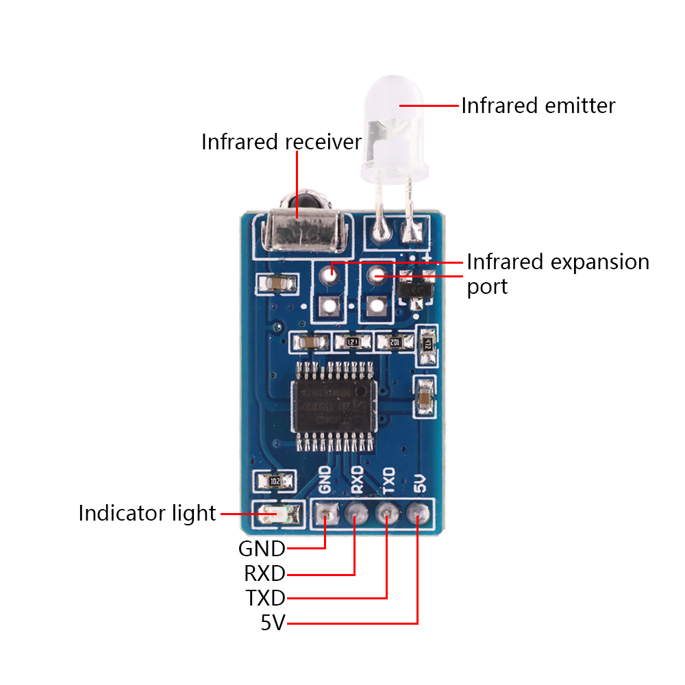 5V IR Infrarot Fernbedienung Decoder Encoding Sender & Empfänger Drahtlose Modul Für Arduino
