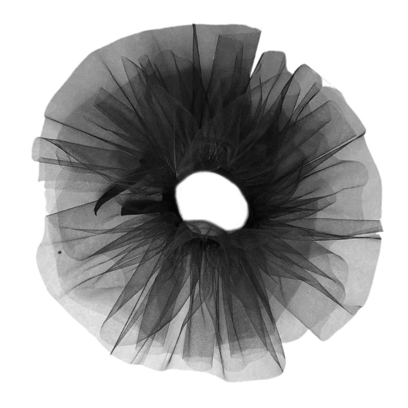 Frauen Jahrgang Gittergewebe Nacken Halskrause Abnehmbare Tüll Rüschen Kragen Renaissance-viktorianisches Halloween Cosplay Kostüm Clown Halsband: Schwarz