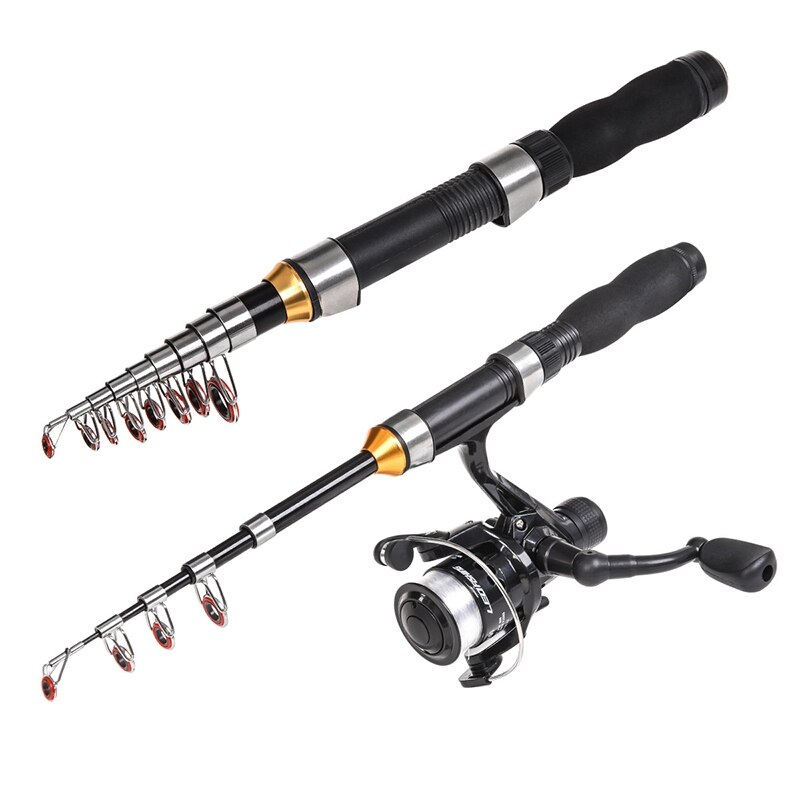1m 1.2m 1.5m Telescopic Fishing Rod Portable Spinning Fishing Rod Pole Travel Sea Boat Rock Fishing Accessories Tool