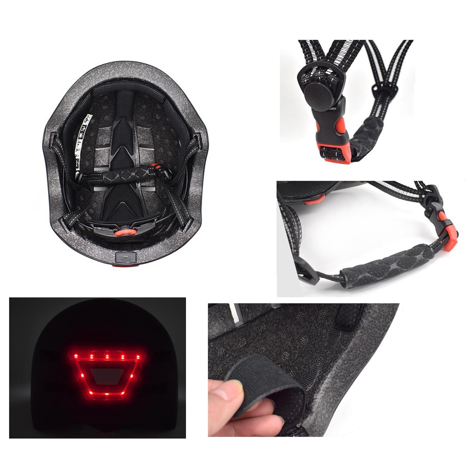 Fietsen Skateboard Helm Weg Mountainbike Fiets Scooter Crash Hoed W/Usb