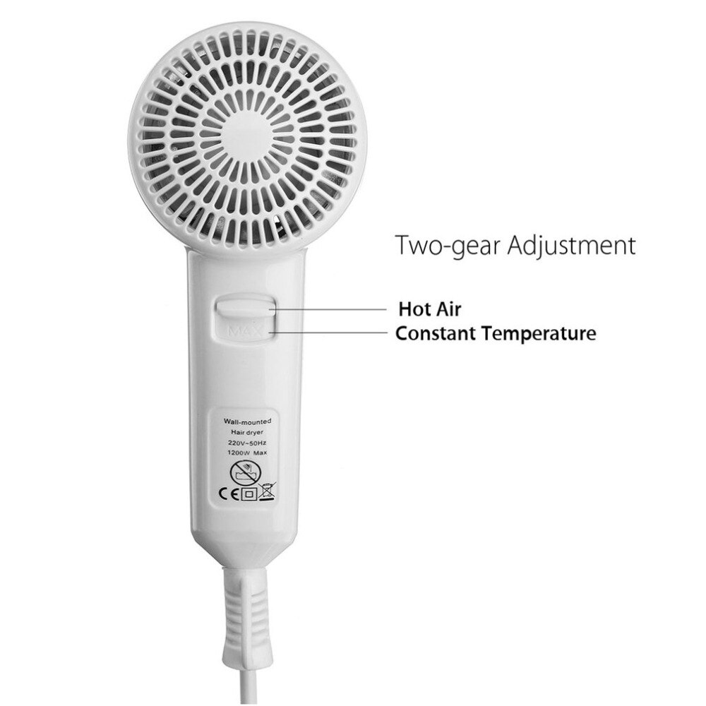 220v 1200w negativ jon väggmonterad hårtork fläkt hotell hem med hållare eu plug hårtork fläkt hårtork verktyg
