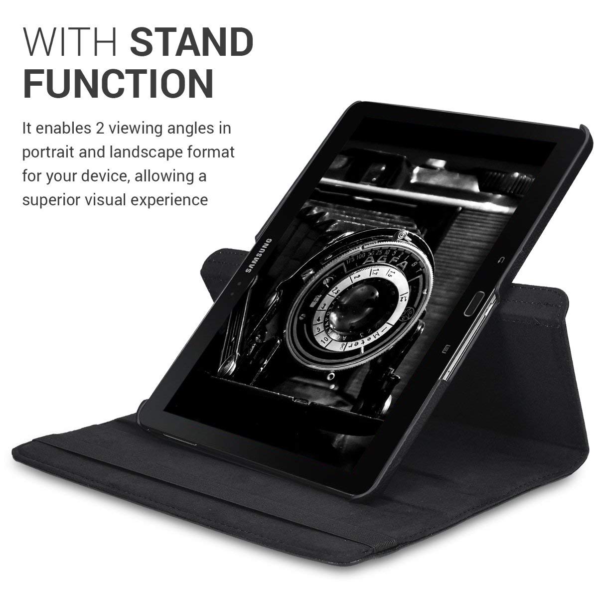 Etui til samsung galaxy tab pro  t520 t525 t521 10.1 note edition 10.1 &quot;  p605 p600 cover folio læder stander smart capa