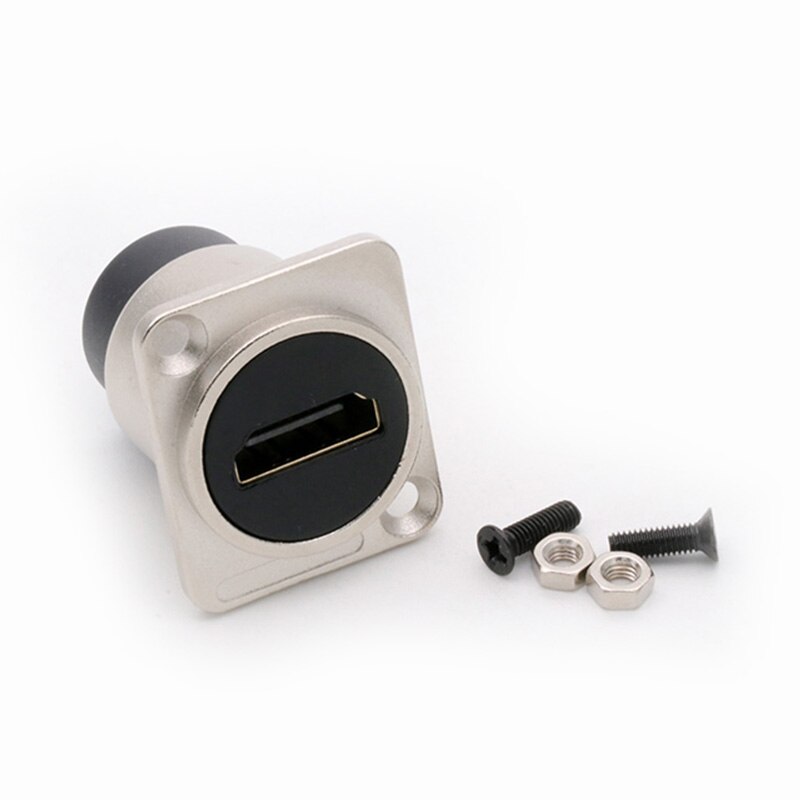 Conector HDMI para chasis, adaptador de alimentación con enchufe hembra de tipo D montado en panel, 1 unidad