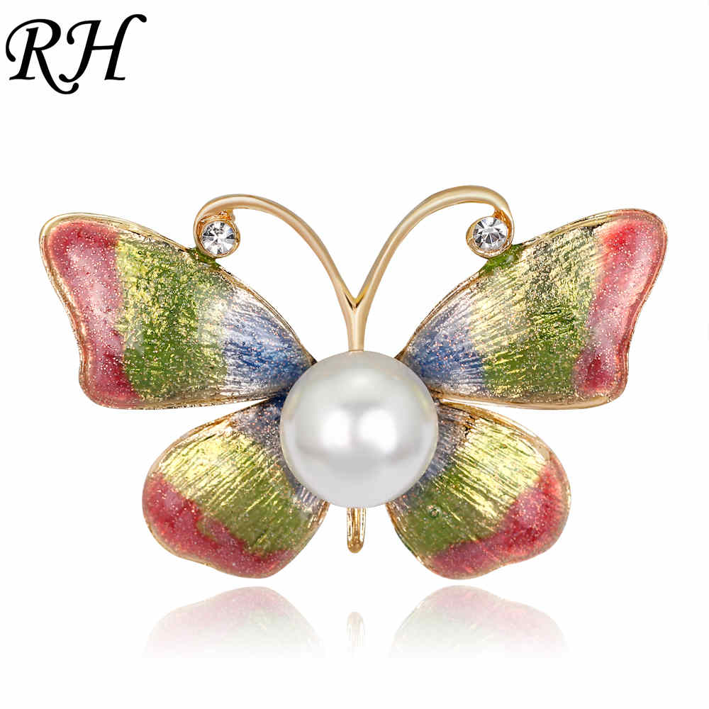Crystal Butterfly Brooch For Women Brooch Collar Pins Corsage Rhinestone Insect Animal Brooch Badges Jewelry Accessories: 16BC187