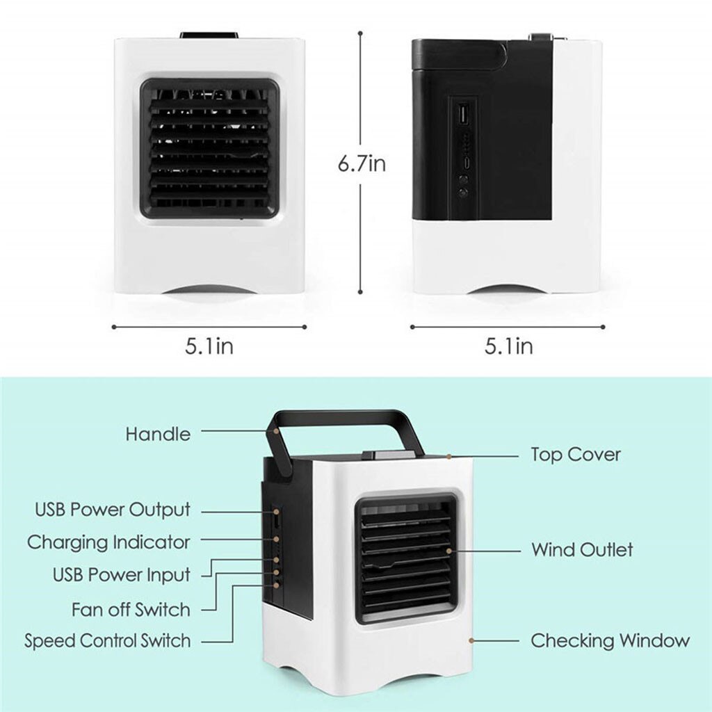 Charging 4 in 1 mini air cooler Portable Multi-function Mini Rechargeable small air conditioner Air-conditioning Top-selling fan
