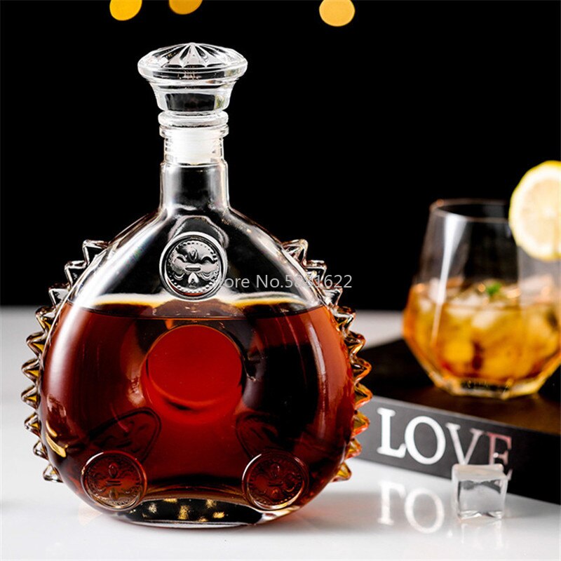 Retro Red Wine Bottle Champagne Glass Whiskey Wine Decanter Bottle Jug Pourer Aerator for Family Bar Transparent Wine Glass
