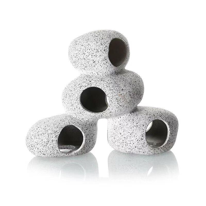 Aquarium Rock Cave Fish Tank Pond Hideaway for Shrimp Cichlid Hiding Breeding Spawning Hideout Shrimp Nest House Fish Tank Decor