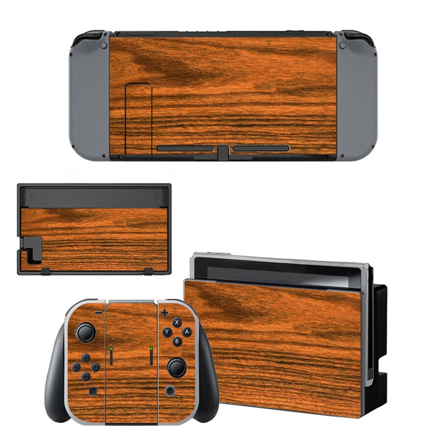 Struttura di legno di Stile Decalcomania Del Vinile Autoadesivo Della Pelle Per Nintend Interruttore NS NX Console & Joy-con Accessori del Gioco 15 stili: Style 11