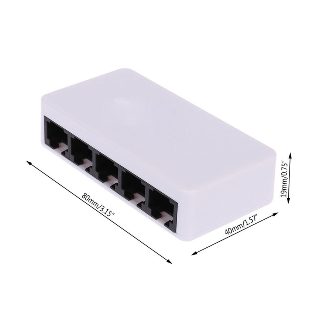 5 puertos Fast Ethernet RJ45 10/100Mbps conmutador de red Switcher Hub ordenador portátil de escritorio, portátil Travel Lan Hub power by Micro USB