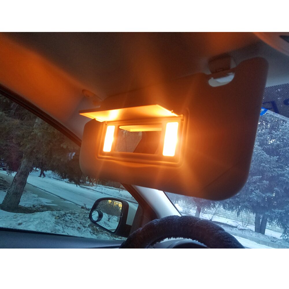 Bil solskærm solskærm med make-up spejl solskærm med lampe til ford focus venstre førerside