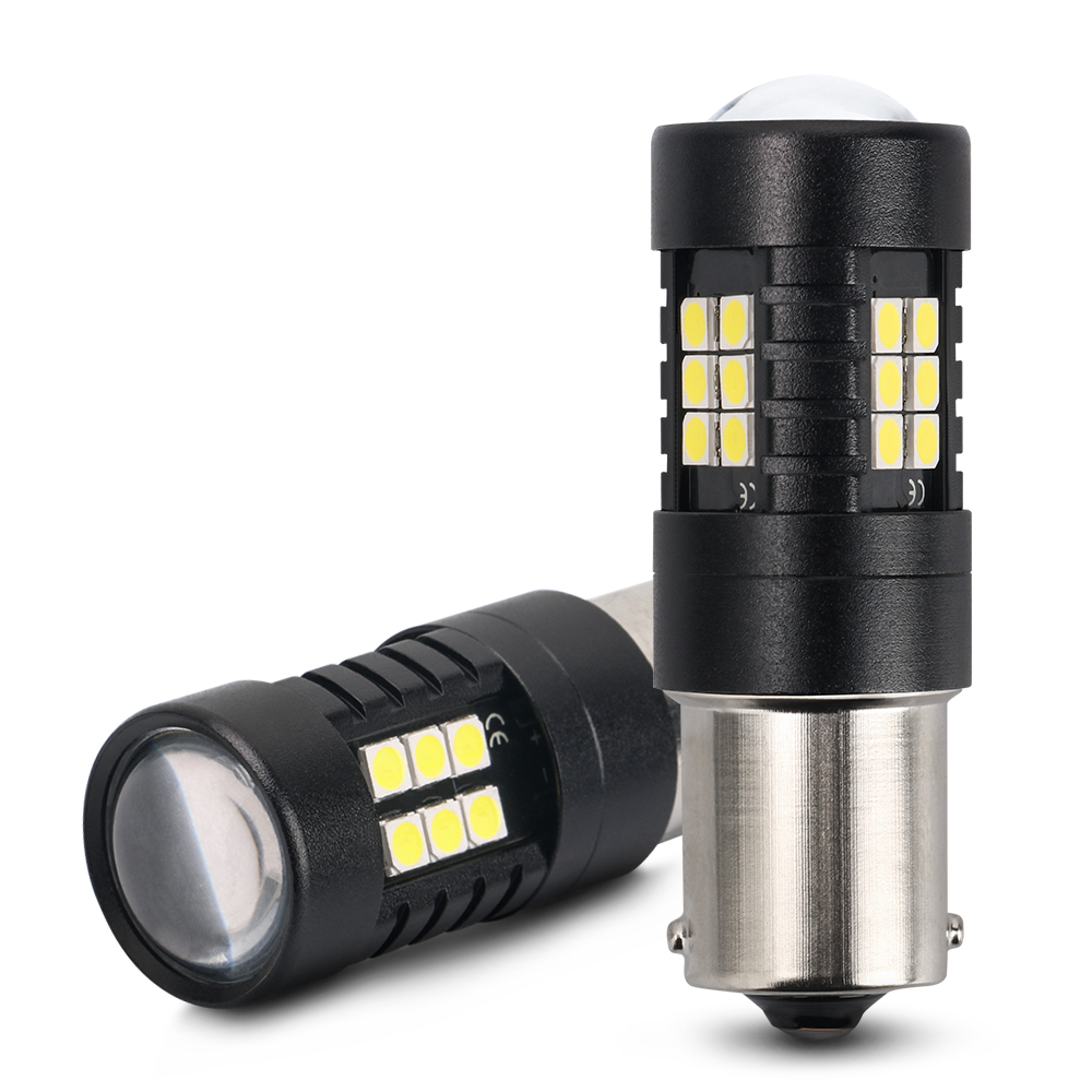 1PCS Canbus Led Bulbs No Error 1156 BA15S P21W 1157 BAY15D 21W 1156 BAU15S 3030 21SMD For Turn Signal Reverse Brake Light Red