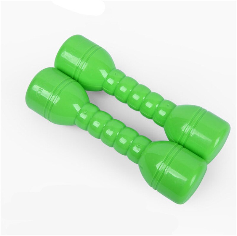 1 par = 2 piezas de plástico niños dumbell juego de Deporte fitness baile herramienta de entrenamiento en interiores 4 colores: Verde