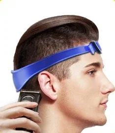 Plantilla de corte de pelo DIY, banda de corte de pelo, guía de corte de pelo de silicona curvada transpirable para el hogar para niños y hombres: Oro