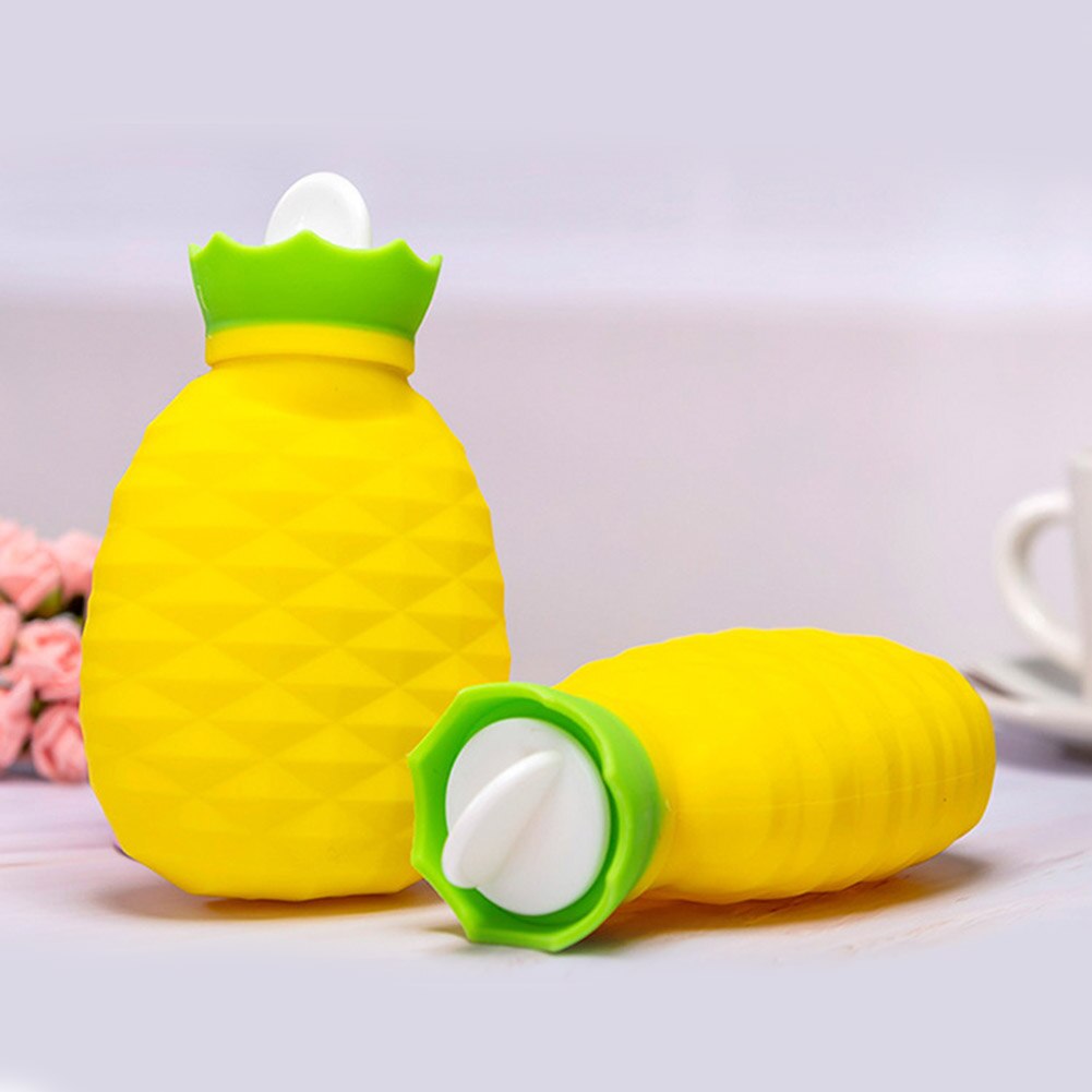 Pineapple Shape Silicone Water Bottle Hand Warmer Winter Warming Bag 200ml TI99