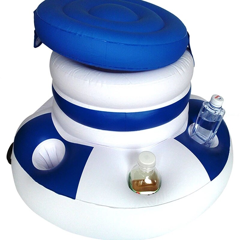 Inflatable Ice Bucket Pool Floats Adults Plastic Drink Holder Cooler Food Ice Cubes Pool Swimming Accessories