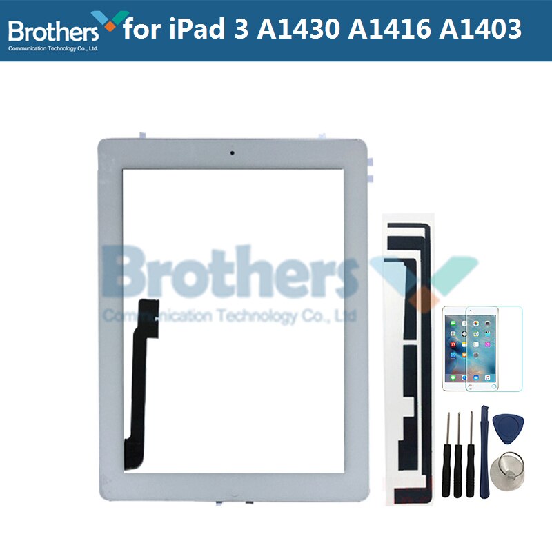 9,7 Tablet-Panel Für iPad 3 A1416 A1430 A1403 Digitizer Glas Sensor Montage mit Home Button Für iPad 3 Bildschirm replecement Top: White Glass Adhesive