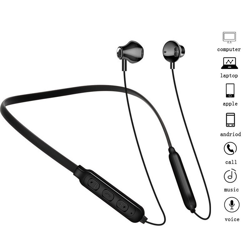 Urheilu langattomat bluetooth-kuulokkeet, 5.0 riimua, binaural-in-ear-stereo android-juoksukuulokkeet: Default Title