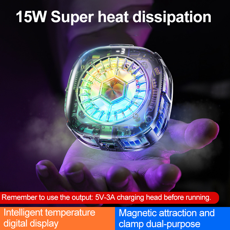 Cooler Gamer voor mobiele telefoon Koelventilator voor mobiele telefoon Koeler Telefoon Gaming Processor Koeler Mobiele koeling Telefoonventilator Radiator