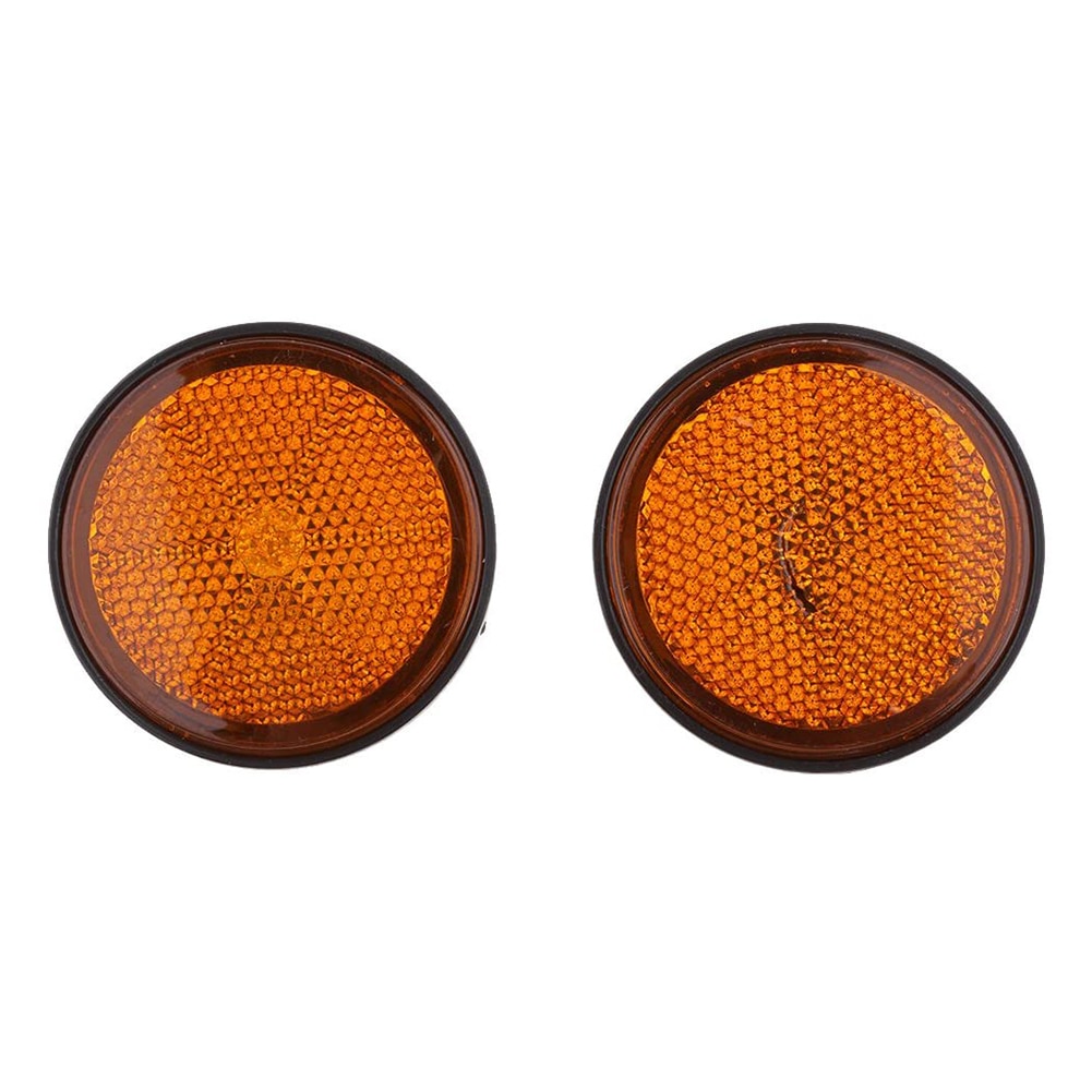 Reflector reflectante redondo de advertencia, accesorio de alta visibilidad, resistente a la intemperie, apto para coches, motocicletas, bicicletas, coche, Styli, 2 uds., 2,16 pulgadas