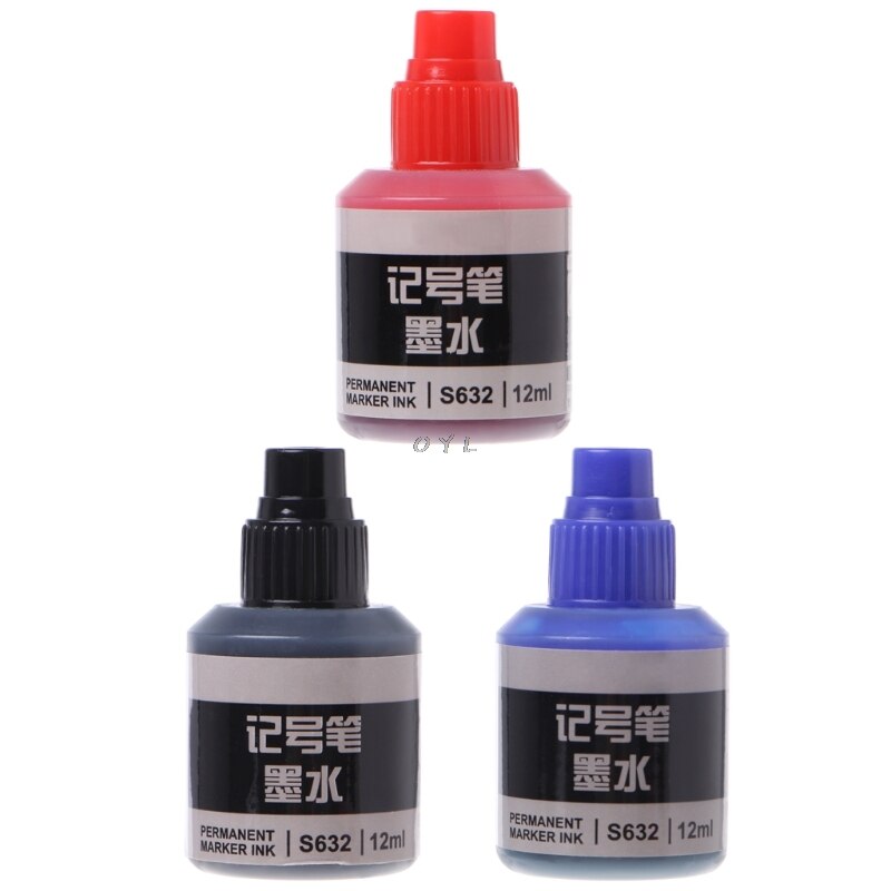 12 Ml Waterdicht Direct Droog Graffiti Verf Pen Olie Inkt Refill Voor Marker Pennen