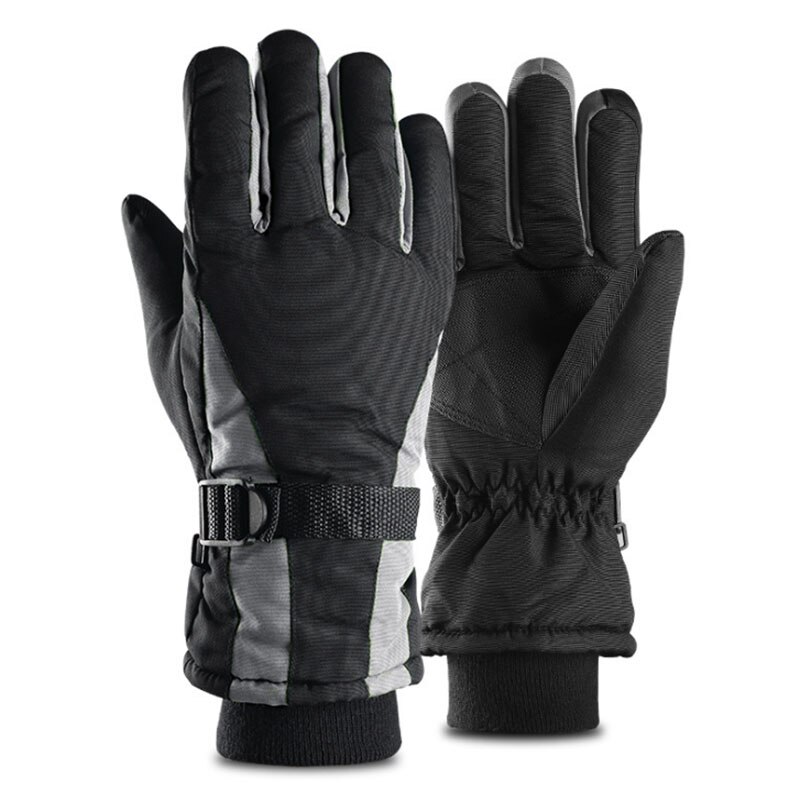 Guantes de esquí de invierno para hombre de Runature guantes de esquí de invierno para deportes al aire libre pantalla táctil impermeable antideslizante guantes de esquí: Grey