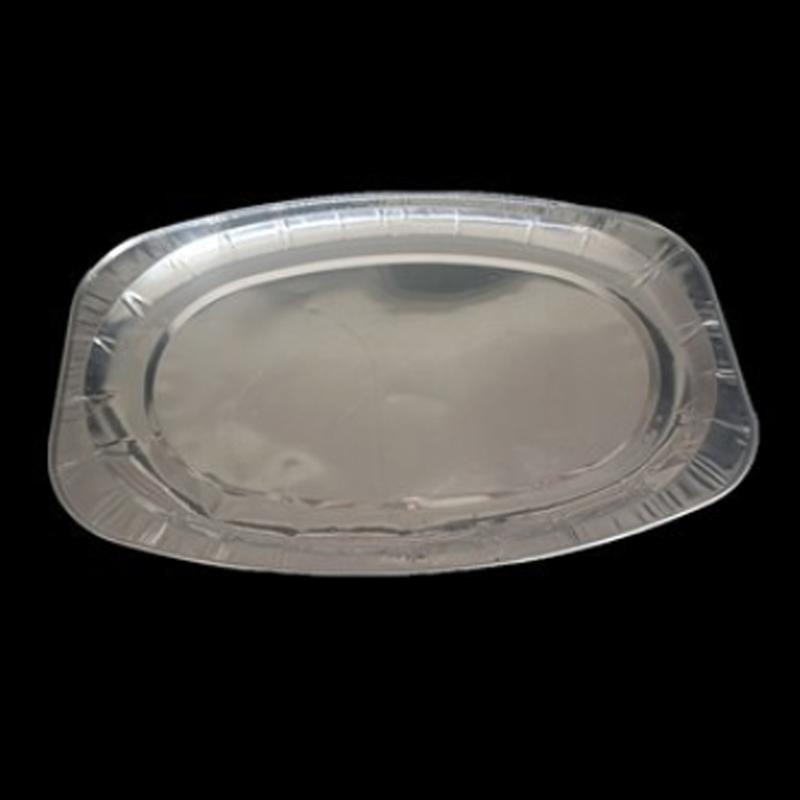 20 stücke Einweg Oval Tellern Aluminium Folie Tablett Gerichte Geschirr für Gastronomie BBQ Bankett Parteien (Zufällig Stil