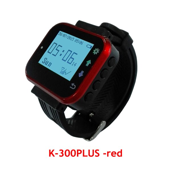 Ycall Restaurant calling watch receiver for waiter use K-300plus (show 3 number one time): Red