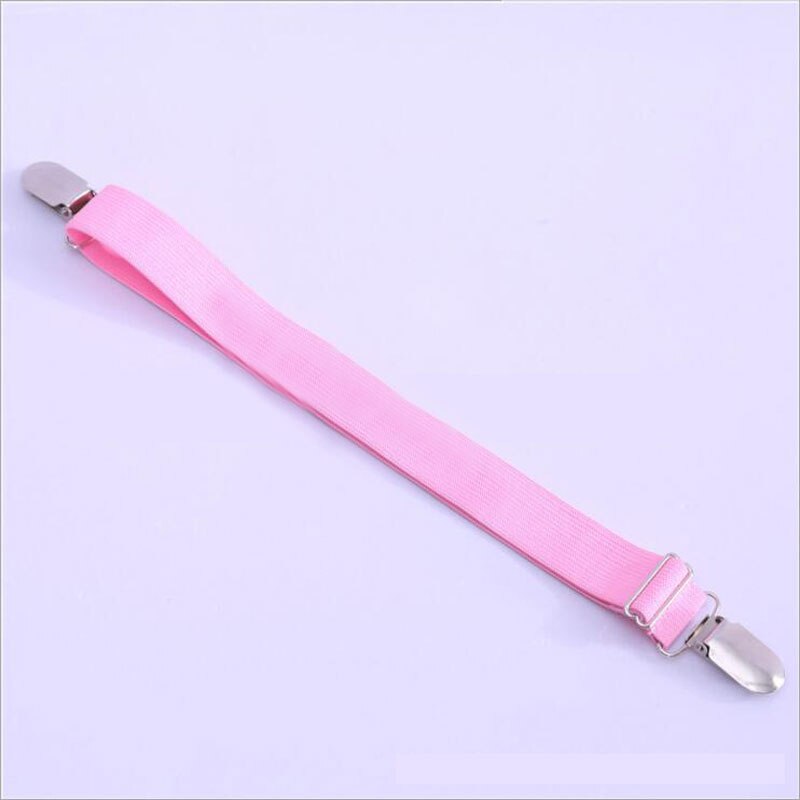 4 esquina largo ajustable elástico sábana sujetador Clip para colchón cubierta de sujetadores mantas sujeción antideslizante Correa: Pink 2 buckle