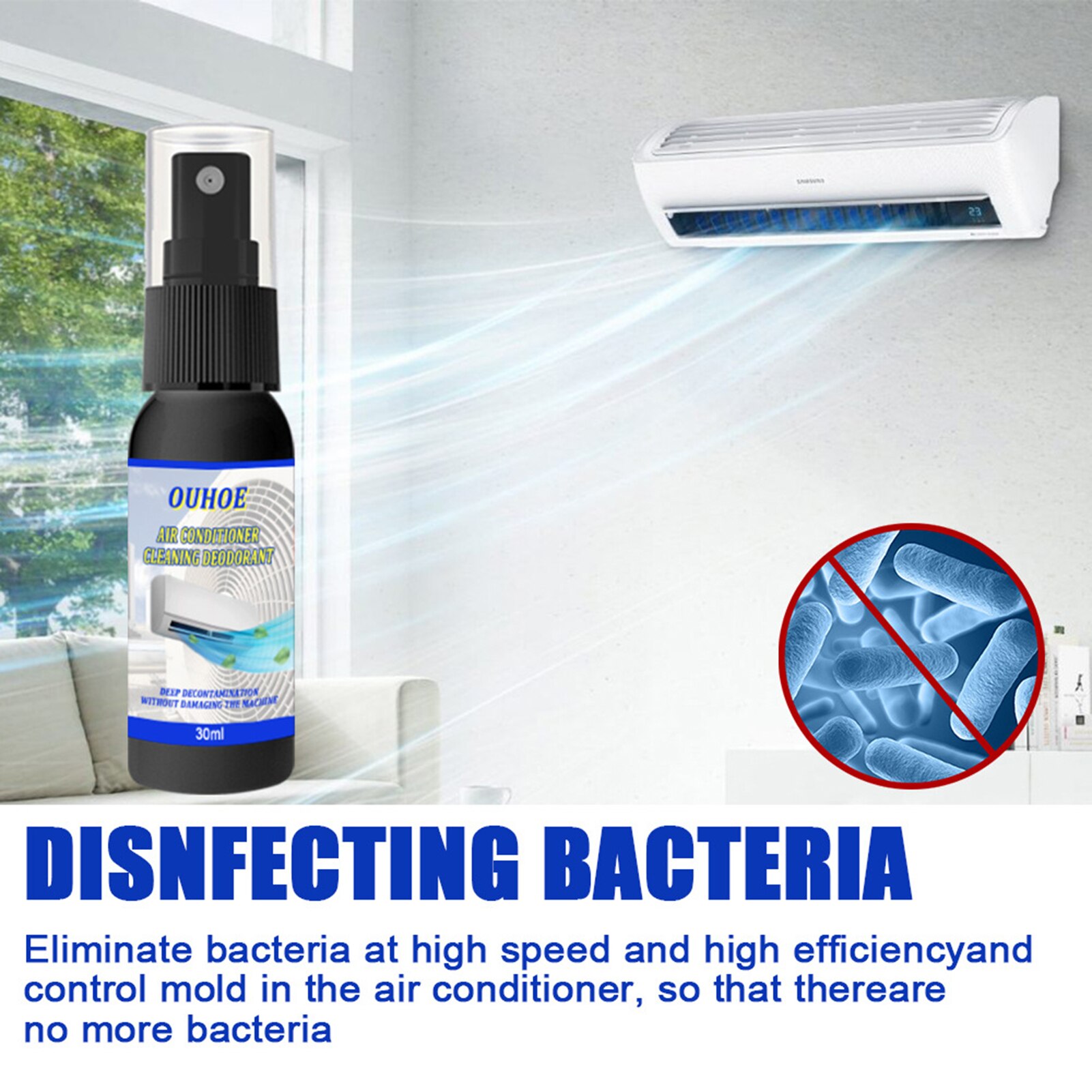 Air Conditioner Cleaner Efficient Air Freshener quickly and easily remove dirt, grease, oil Easy to Use non-toxic