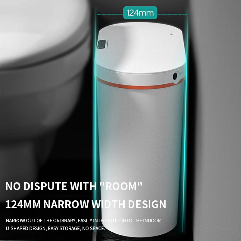 15L Aromatherapie Smart Prullenbak Automatische Inductie Smart Prullenbak Oplaadbare Keuken Badkamer Waterdicht Smalle Afvalbakken