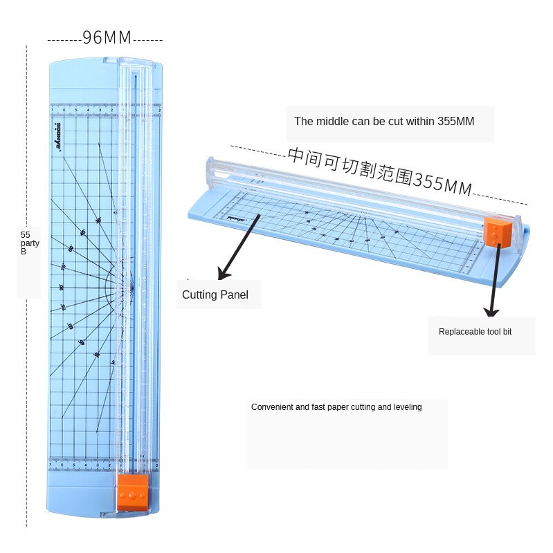 Multi-leaf Mini small plastic paper cutter manual knife a4 manual sliding paper cutter desktop photo paper cutter