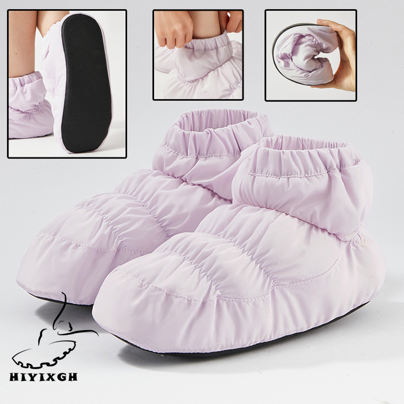 Women Ballet Boots Warm Dance Boots Girls Autumn Winter Ballet Soft Soled Cotton Antiskid Ballerina Boots Training Shoes