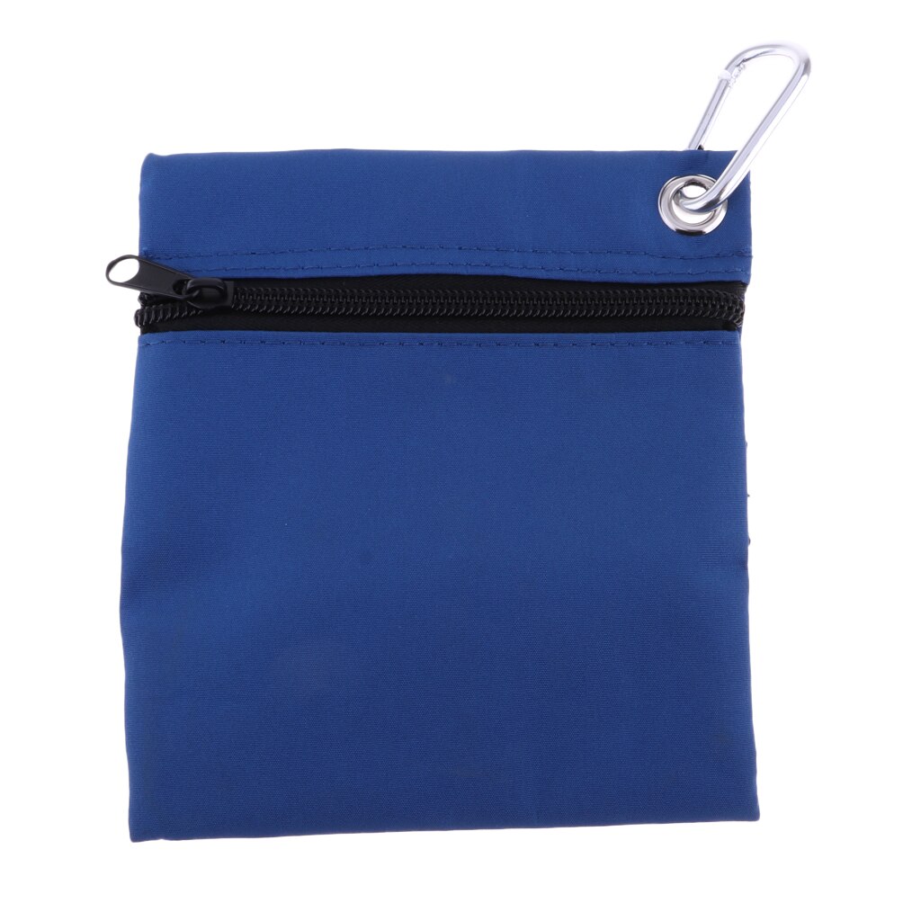 Portable Golf Tee Ball Storage Bag Golf Ball Accessory Pouch with Carabiner