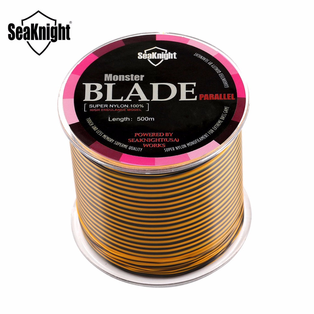 500 m Seaknight brand top grade 100% Japanse veelkleurige 8-25lb vislijn monofilament karper wire leader lijn