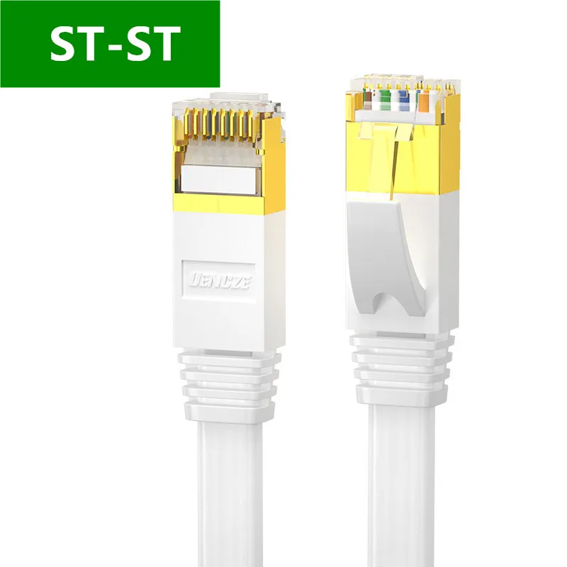 CAT 7 Ethernet Cable RJ45 Cat7 Lan Cable 1M 2M 3M 5M 10M RJ 45 Flat Network Cable Patch Cord UP&Down Right Angle 90 Degree Cable: MULTI / 10m