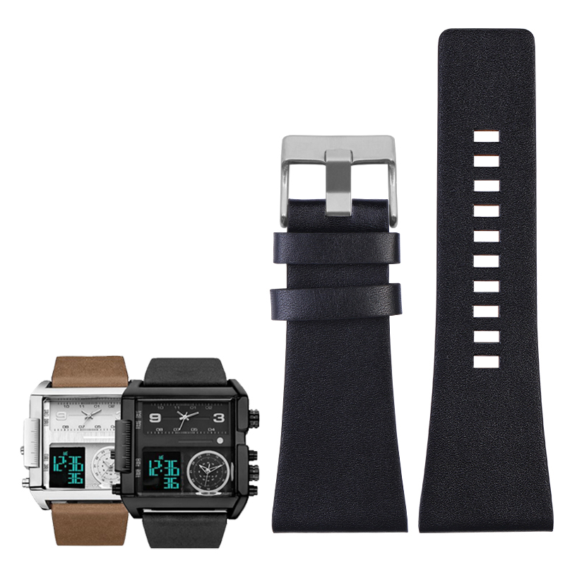 Echtes Lederarmband für Diesel DZ7406 DZ7408 DZ4280 DZ4343 Uhrenarmband 22 mm 24 mm 26 mm 28 mm 30 mm 32 mm 34 mm Herrenarmband: Red black / 20mm