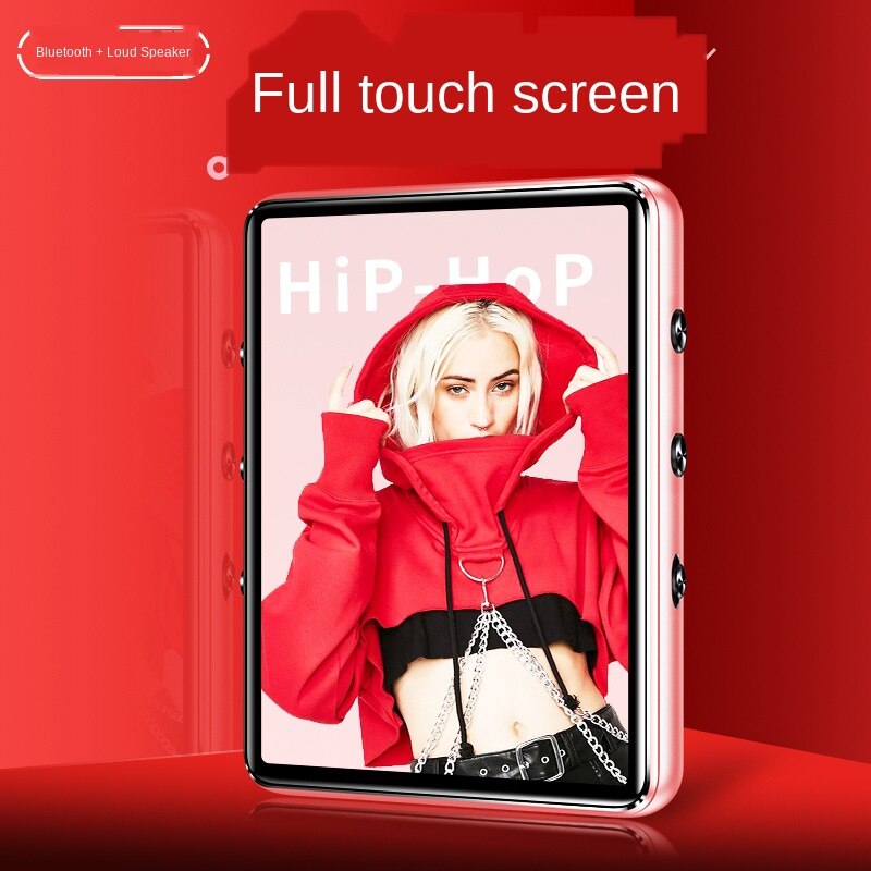 Bluetooth 5.0 metal MP3 player full touch screen built-in speaker 4G 8G 16G with e-book FM radio recording video playback