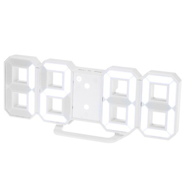 3D doprowadziło cyfrowy ściana zegar Data czas Celsjusz Nightlight wyświetlacz Tabela pulpit zegary alarm zegar z żyjący Pokój: A