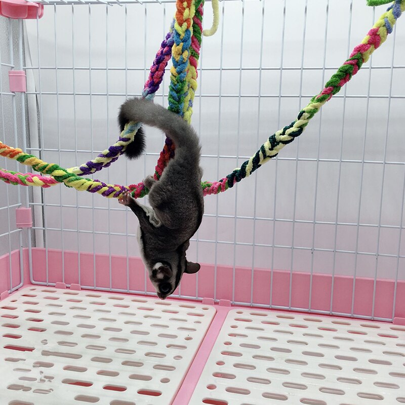 1 PC Bird Toy Suspension Bridge Rope Climbing Fun Parrot Bird Bite Toy Swing Cage Chew Toy Acrylic