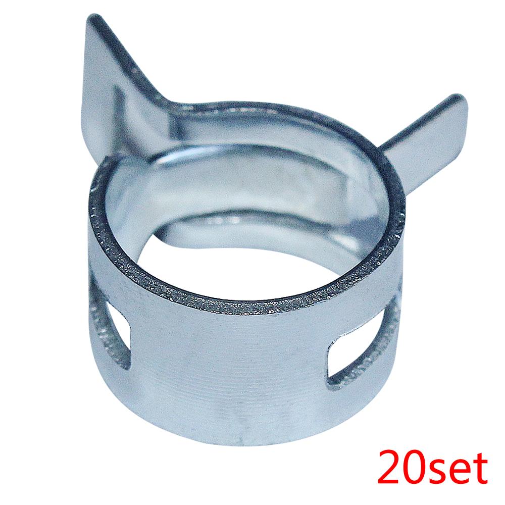 20 x Spring Clip Action Fuel Hose Line Clamps Fastener Diameter 12mm , Width 8mm