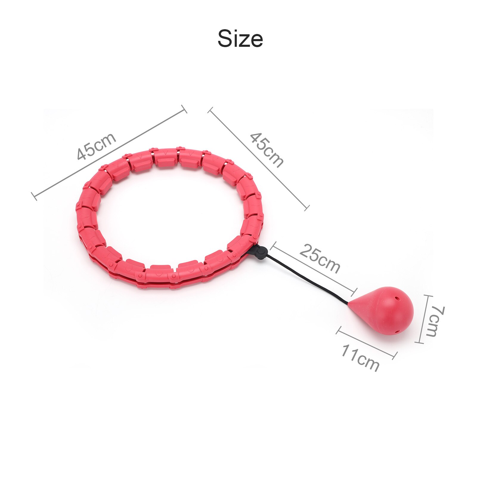 Anillo deportivo ajustable para hombre y mujer, Círculo de masaje de Fitness desmontable para perder peso, equipo para entrenamiento en gimnasio en casa