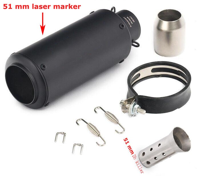 38mm bis 60mm motorrad auspuffrohr mit DB mörder Schwarz Auspuffrohr Schalldämpfer Verbinden sterben Adapter für edelstahl stahl gp-projec: 51mm G