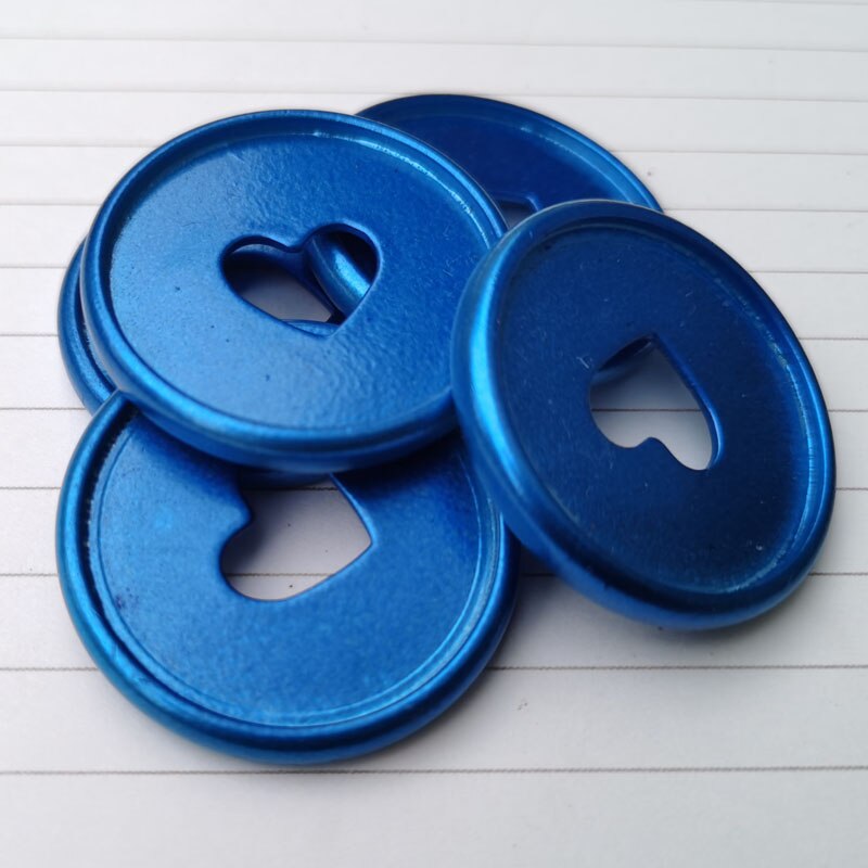 24 Stuks Binding Disk Ring Frosted Losbladige Knop Paddestoel Gat Notebook Frosted Plastic Gesp Notebook 35Mm Gesp: Blauw