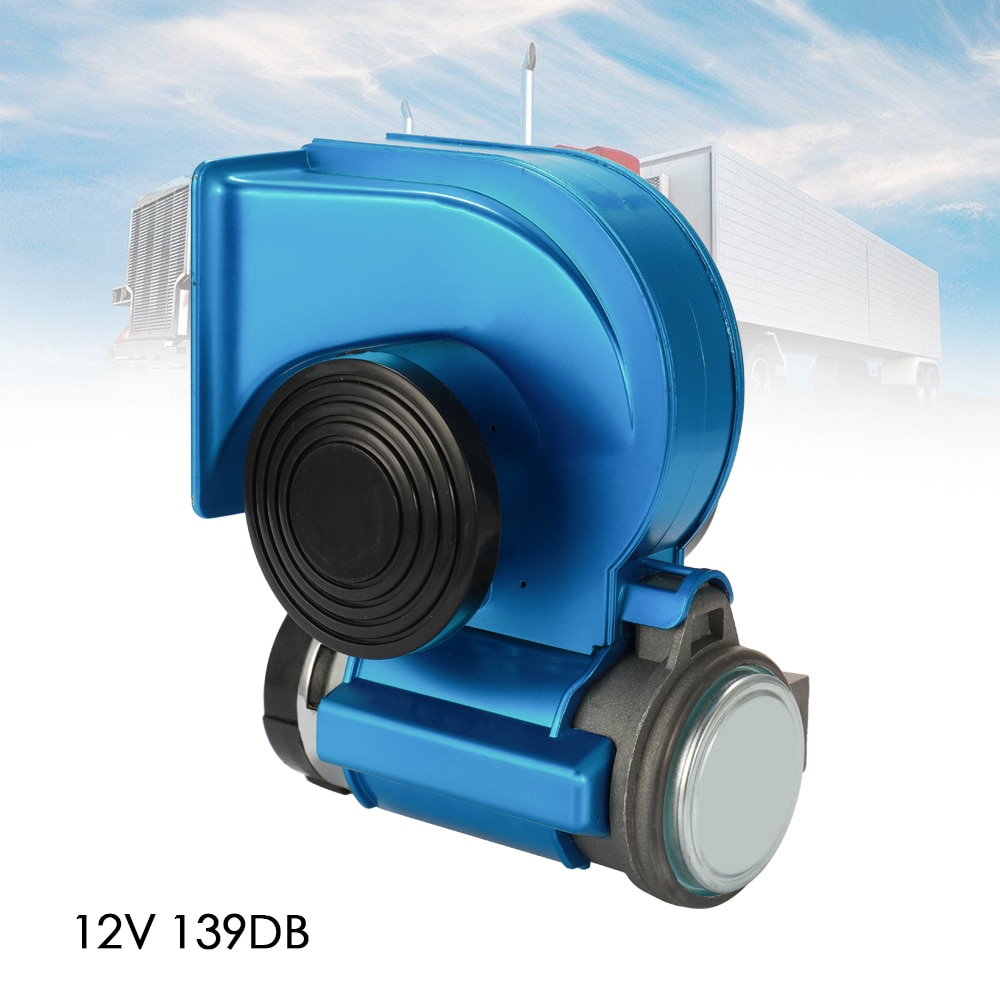 Auto Twin Dual Tone Compact Air Loud Horn 12V 150dB Compressor Truck Car Bus Van