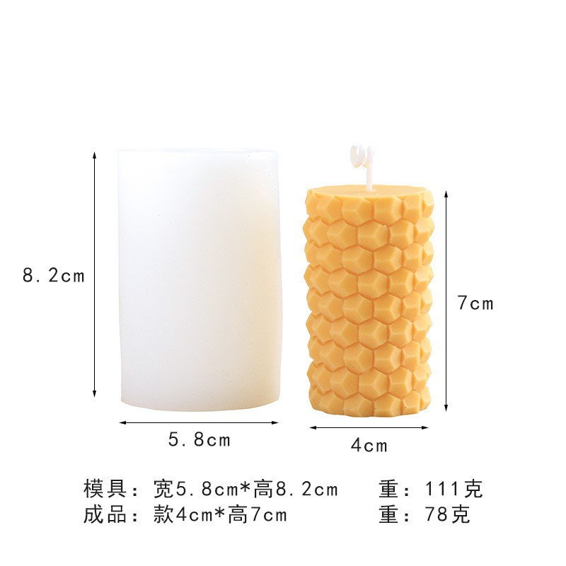 Diverse Honingraat Vormen Kaars Siliconen Mal Voor Handgemaakte Desktop Decoratie Gips Hars Aromatherapie Kaars Siliconen Mal: Bourgondië
